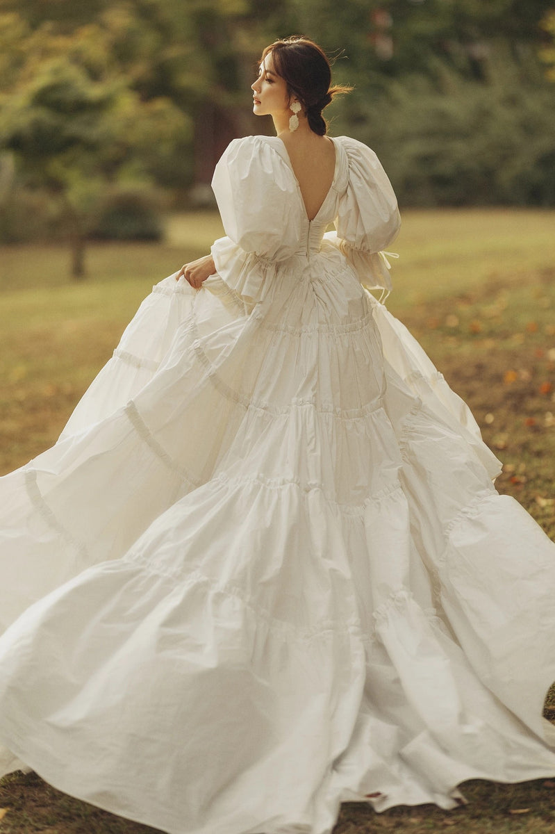 Short Taffeta Wedding Dress