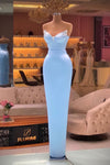 Sheath Long Evening Dress Sweetheart Crystal