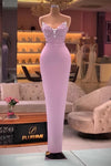 Sheath Long Evening Dress Sweetheart Crystal