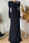 Full Sleeves Arabic Long Evening Dress