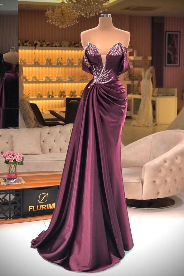 Off The Shoulder Long Mermaid Lady Evening Gown