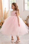 Pink Tulle Simple Pretty Little Girl Dress