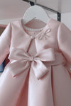 Pink Satin Girl Dress With Jacket