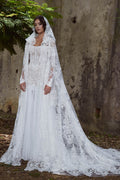 Elegant Lace Wedding Cape With Hood ZJ085