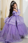 Purple Fashionable Girl Party Dress