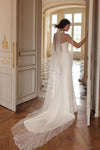 Mermaid Wedding Dresses With Long Beaded Sequined Cape