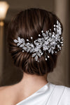 Bride Headwear Hand Woven Inlaid Rhinestone Pearl Hair Comb