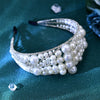 Stage Show Pearl Rhinestone Wide Edge Headband Hair Accessories