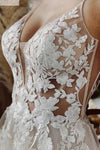 Sheer Illusion Beach Wedding Dresses