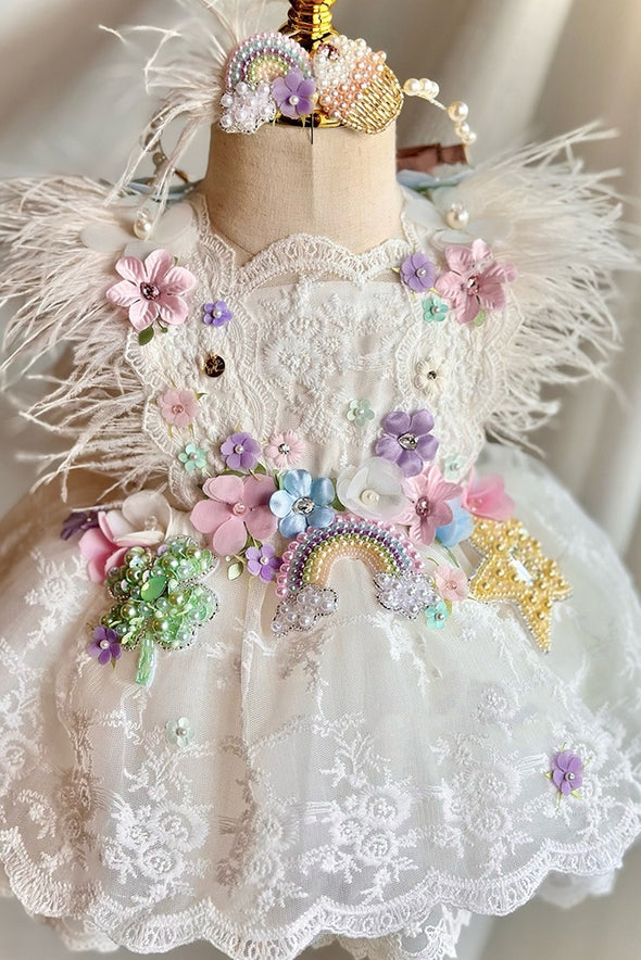 Lovely Ball Gown Flower Girl Dress With Flowers