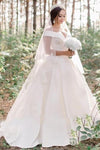 A-Line White Wedding Dress With Sleeveless