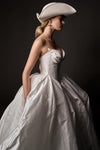 V-neck Satin Ball Grown Wedding Dresses