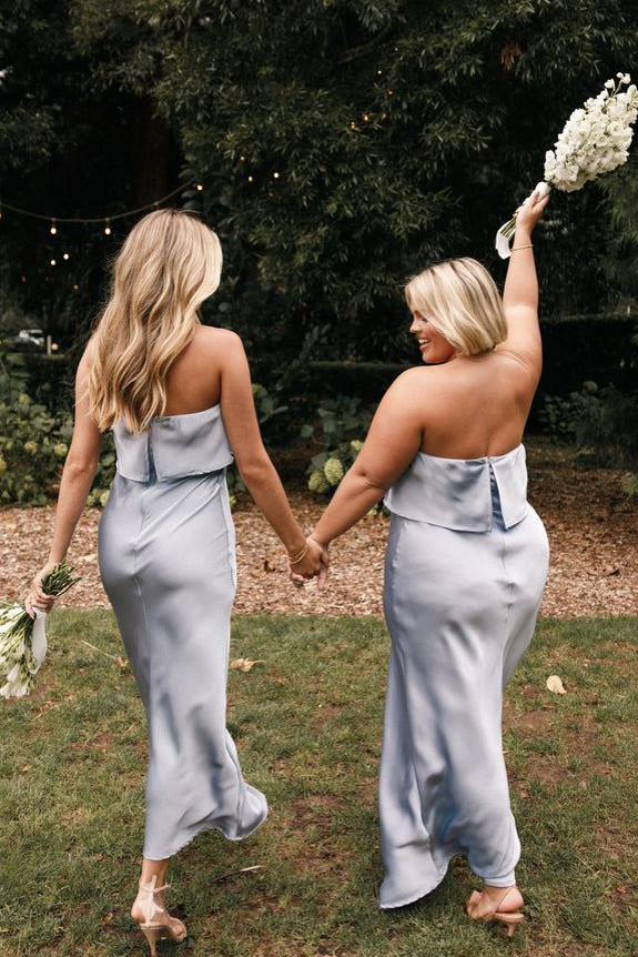 Simple Midi Bridesmaid Dress