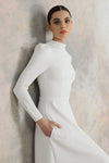 Long Sleeves High Neck A Line Wedding Dress Muslim Gown