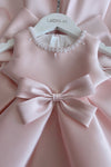 Pink Satin Girl Dress With Jacket