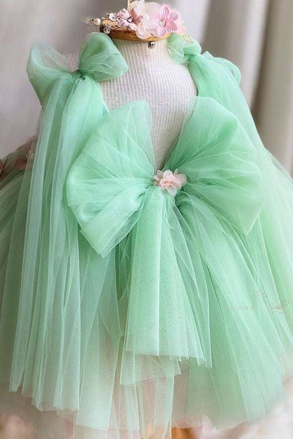 Light Green Lolita Pretty Girl Dress With Flower