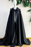 Long Evening Cape Tafffeta Cloak With Hode