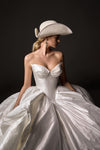 V-neck Satin Ball Grown Wedding Dresses