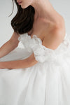 Flowers Short Moni Wedding Bridal Gown Lace Up Back