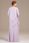 Lavender Long Elegant Chiffon Mother Of The Bride Dress