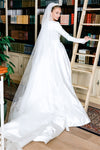 Muslim Arabic Bride Dress With Removable Train