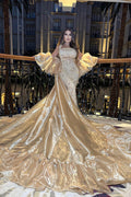 Shiny Organza Satin Wedding Cape With Ruffles Women Outfit Coat Chic ZJ200