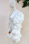 Taffeta Ivory Fashionable Long Jacket For Wedding Party