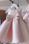 Pink Satin Girl Dress With Jacket