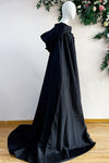 Long Evening Cape Tafffeta Cloak With Hode