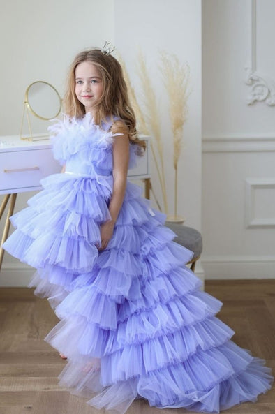 Fashionable Tutu Girl Party Dress Flower Girl Gown