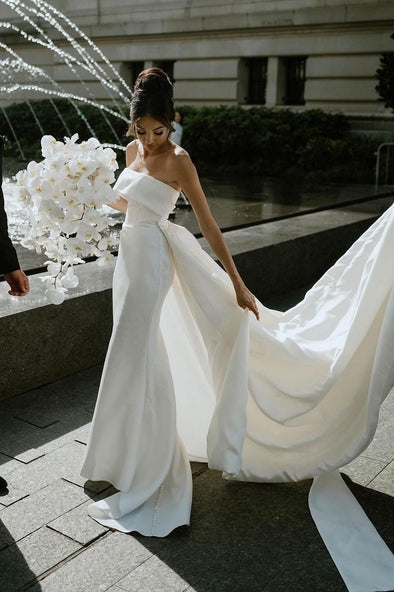 Mermaid Wedding Dresses With Detachable Train