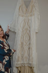 Plus Size Bohemian Long Lace Wedding Dress