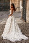 3D Flowers Lace Emboridery Wedding Dresses  DW628