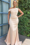 Champagne Long Bridesmaid Dress Mermaid