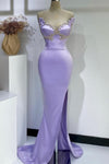 Elegant Lavender Long Mermaid Evening Dress