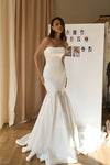 Tanya Bridal Mermaid Long Wedding Dress With Detachable Sleeves
