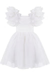 Mini Wedding Dress With Ruffles Sleeves