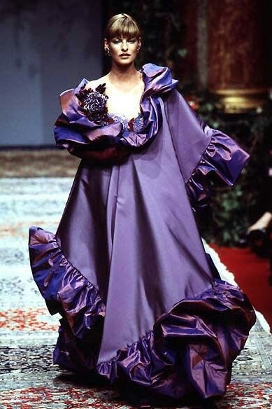 Purple Taffeta Long Cape With Sleeves ZJ400