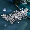 Bride Headwear Hand Woven Inlaid Rhinestone Pearl Hair Comb