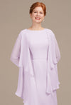 Lavender Long Elegant Chiffon Mother Of The Bride Dress