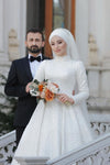 Luxury Muslim Sequins Wedding Dress