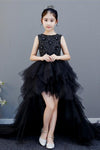 Girl Party Gown Lace Tulle With Detachable Train