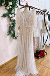 Bohemian Sparkly Sequined Luxury Wedding Dresses ZW209