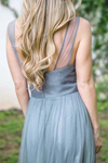 Elegant Tulle Bohemian Long Bridesmaid Dress