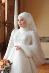 Luxury Muslim Sequins Wedding Dress