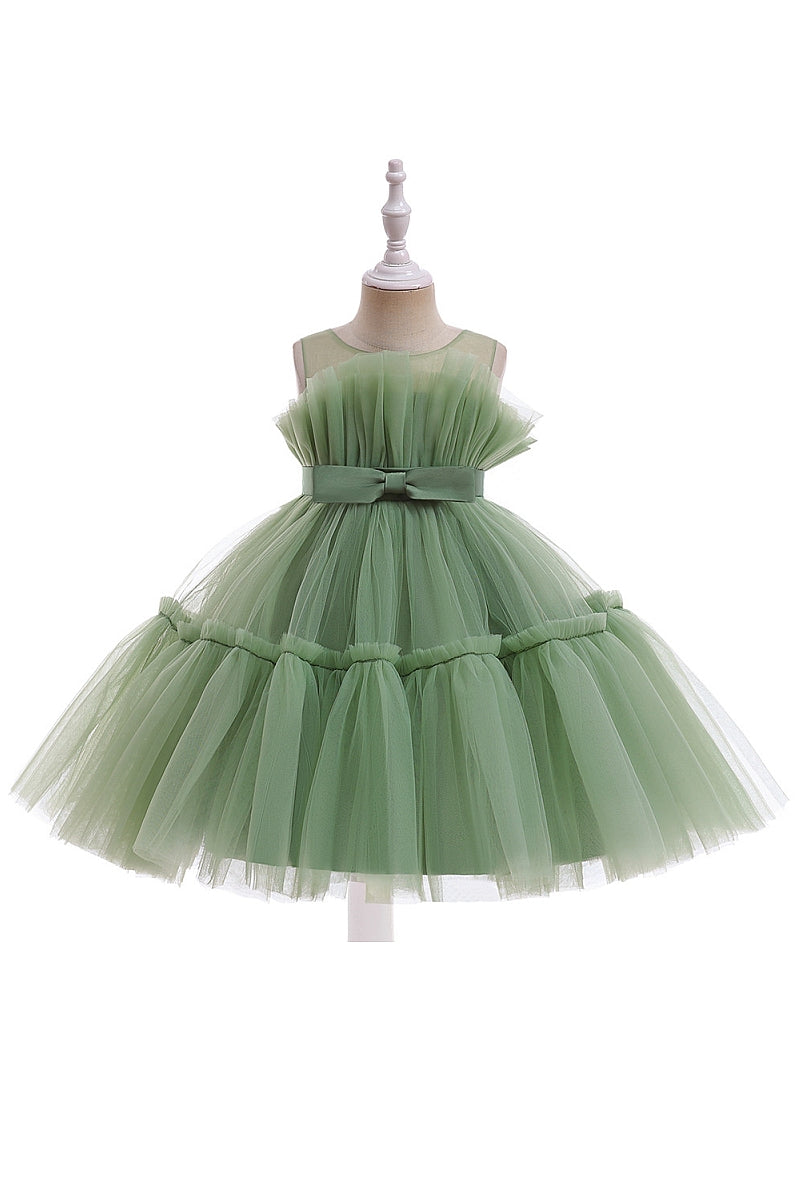 Avocado Green Cute Girls' Dress – TANYA BRIDAL