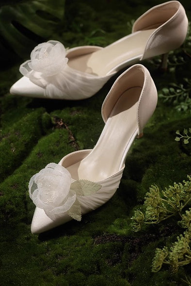 Camellia Sharp Tip Stiletto Heels Fairy Bridesmaids' Wedding Shoes