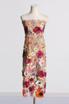 Colorful Flower Lace Sheath Lady Dress