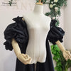 Ruched Pleated Puff Bridal Cape