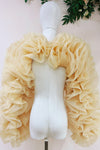 Champagne Organza Lady Evening Jacket Party Outfit